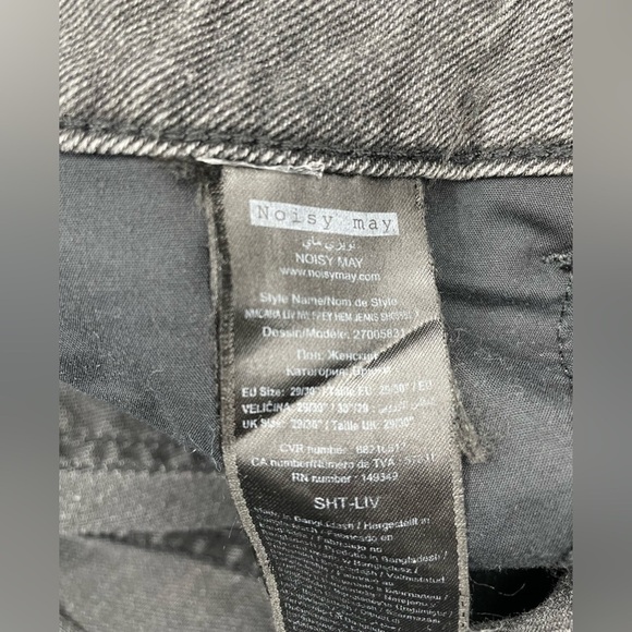 Noisy May Frayed Hem High Waist Jeans Distressed - Picture 7 of 7